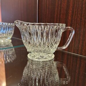 Elegant Glass Creamer 3.25" High